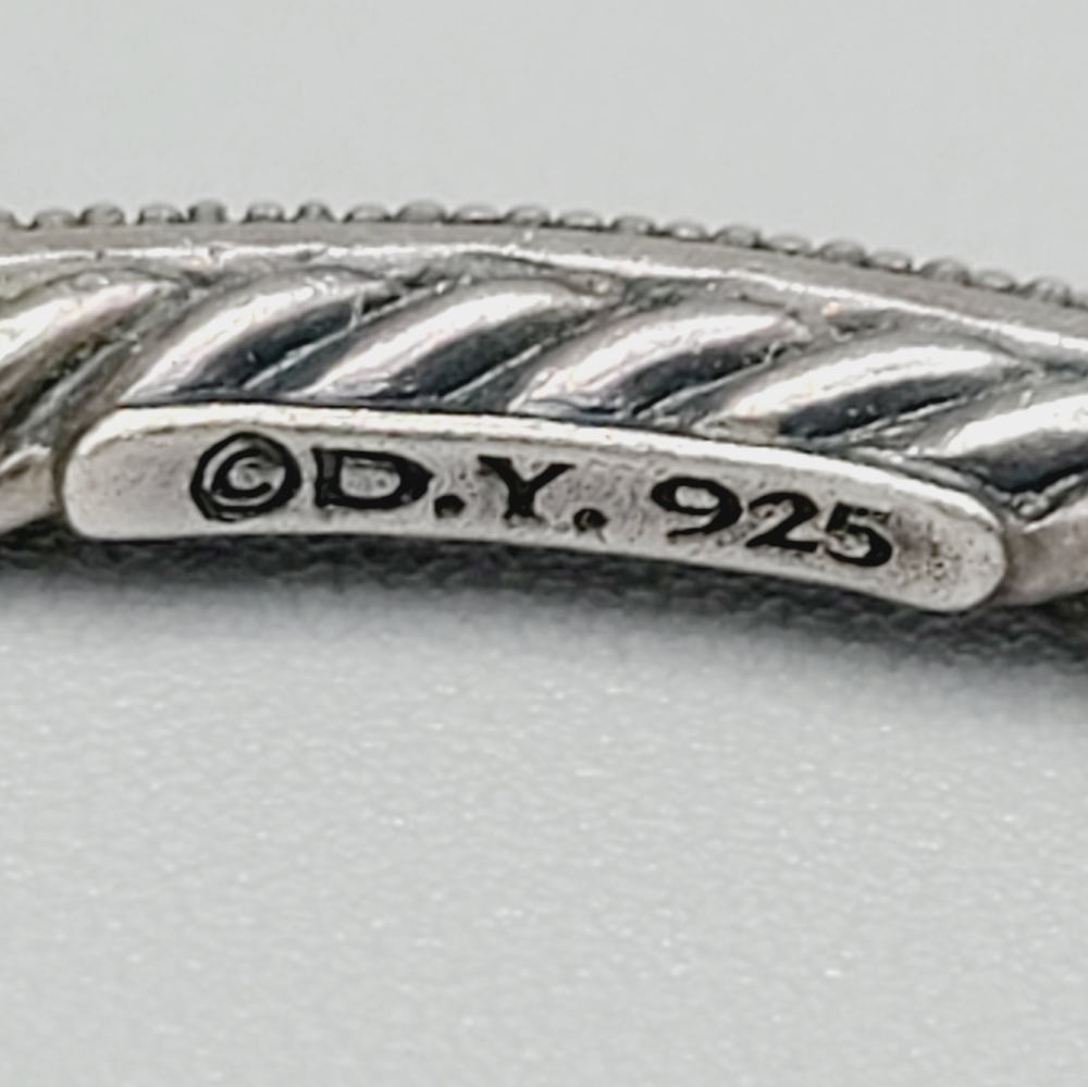 David Yurman Large Midnight Melange Hoop Earrings With Diamonds - Picture 11 of 12